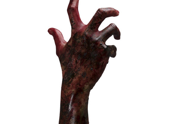 Zombie hand. Halloween theme concept.